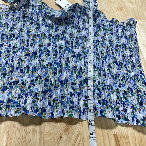 Veronica Beard NWT Averie Smocked Tank Size XL Square Neck 100% Cotton - Picture 8 of 10